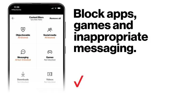 ‘Block Apps, Games And Inappropriate Messaging.’ | Manage Screen Time