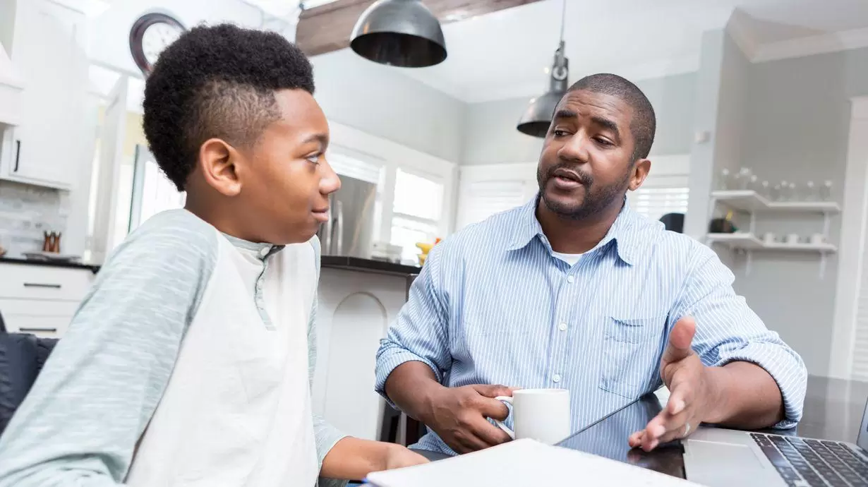 Father And Son Discussing Ai | GenAi