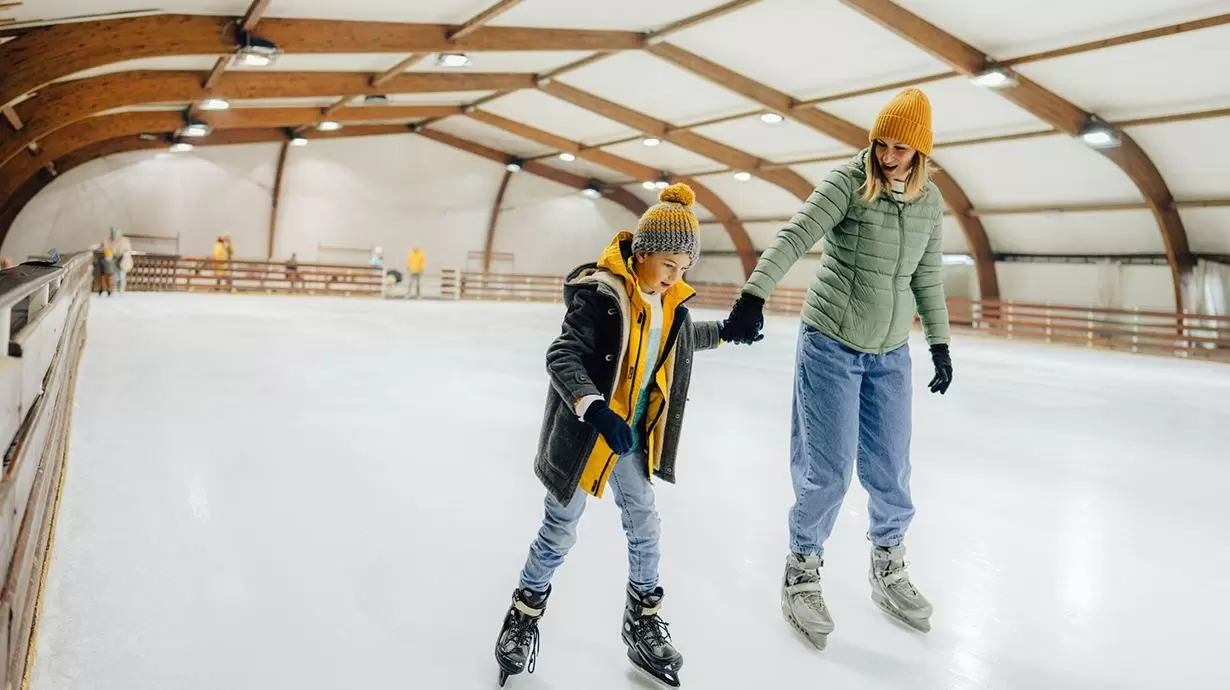 Mother And Son Ice Skating | Family App