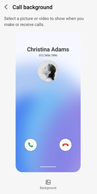 Samsung Galaxy One UI 5.1.1 Call Background screenshot