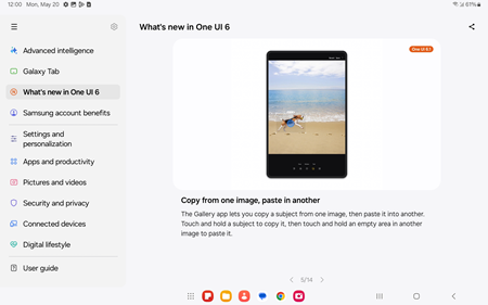 Samsung Gallery Tab One UI 6.1 Gallery screenshot