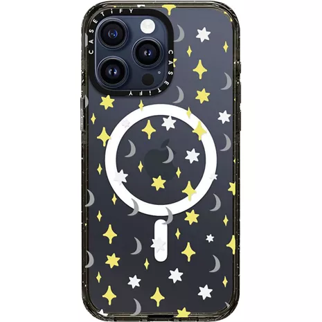 CASETiFY Funda Impact con MagSafe para el iPhone 15 Pro Max - Moon and Stars