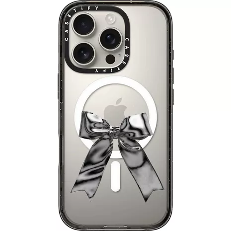 CASETiFY Funda Impact con MagSafe para el iPhone 16 Pro - Metallic Ribbon