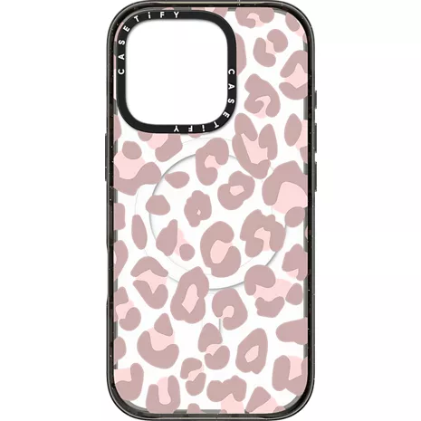 CASETiFY Funda Impact con MagSafe para el iPhone 16 Pro - Pink Leopard