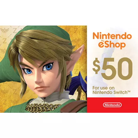 Tarjeta de regalo electrónica de Nintendo eShop de $50