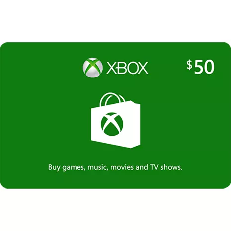 Tarjeta de regalo electrónica de Microsoft Xbox Cash de $50