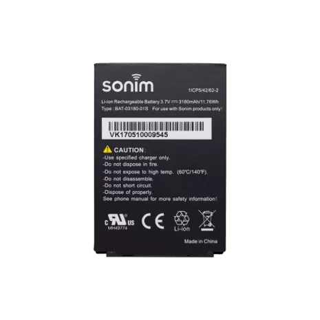 Sonim Batería de iones de litio de 3180 mAh para el XP5 y XP5s - Negro