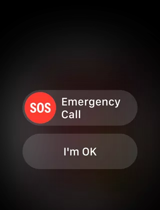Ícono de servicios de emergencia. Y un ícono que dice "Estoy bien".