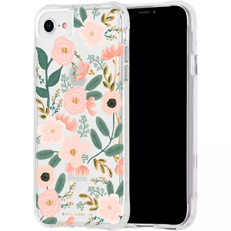 Case-Mate Rifle Paper Co. Eco Collection Case for iPhone SE (3rd Gen)/SE (2020)/8/7 - Clear Wildflowers