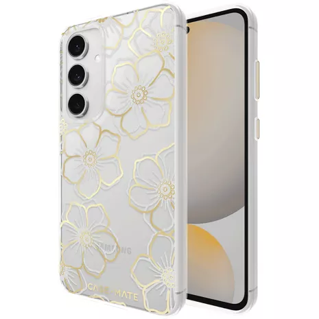 Case-Mate Funda Floral Gems para el Galaxy S24 FE - Color oro