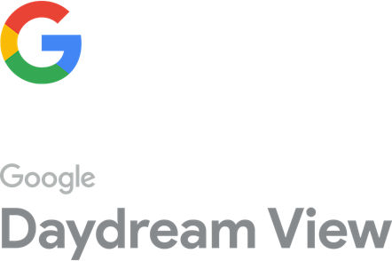 Logotipo de la G de Google con texto incluido - Google Daydream View