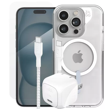 ¡Paquete esencial de accesorios para el iPhone 15 Plus por solo $100!