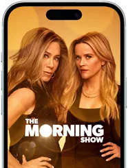 iPhone 15 con Apple TV+ mostrando la serie The Morning Show