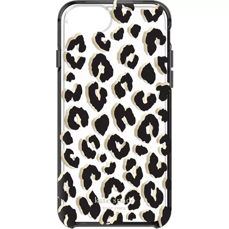 kate spade new york Funda dura para el iPhone SE (3.ª gen.)/SE (2020) - City Leopard Black