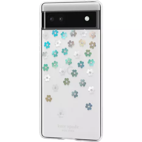 Funda protectora dura kate spade new york para el Pixel 6a - Scattered Flowers