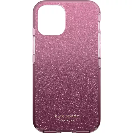 kate spade new york Funda dura para el iPhone 12 mini - Glitter Ombre Magenta