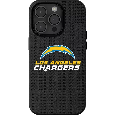 Keyscaper Funda NFL Team Text Backdrop con MagSafe para el iPhone 16 Pro Max - Los Angeles Chargers