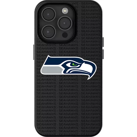 Keyscaper Funda NFL Team Text Backdrop con MagSafe para el iPhone 16 Pro Max - Seattle Seahawks