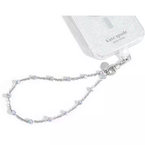 kate spade new york Pulsera con dijes para teléfono - Dazzle Chain Silver