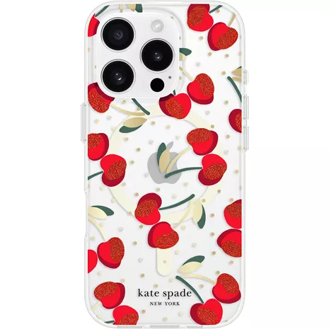 kate spade new york Funda con MagSafe para el iPhone 16 Pro - Cherry Dot