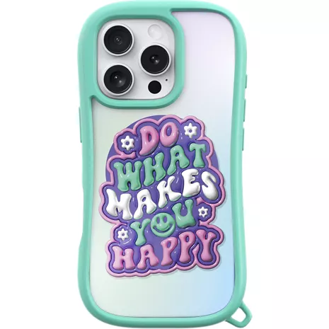 LAUT Funda protectora POP LOVIE con MagSafe y brazalete con colgante para el iPhone 16 Pro - Happy Mint