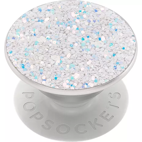 PopSockets PopGrip, Sparkle blanco nieve