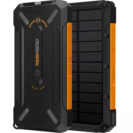 Batería externa solar resistente ToughTested con linterna LED con 4 modos