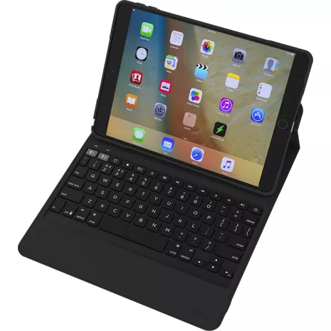 Estuche tipo billetera resistente con teclado ZAGG Messenger Book para iPad