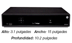 Motorola 7232-P2 HD DVR - black box 3.1 inches high, 15 inches wide and 10.2 inches deep